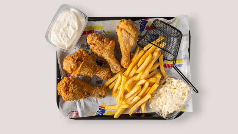 Starbird chicken menu — fresh food spread